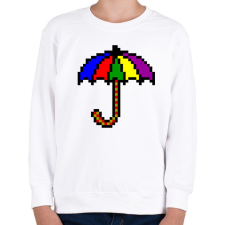 PRINTFASHION Esernyő pixel - Gyerek pulóver - Fehér gyerek pulóver, kardigán