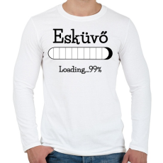 PRINTFASHION Esküvő loading...99% - Férfi hosszú ujjú póló - Fehér
