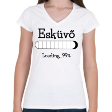 PRINTFASHION Esküvő loading...99% - Női V-nyakú póló - Fehér női póló