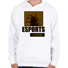 PRINTFASHION ESPORT LEGEND - Gyerek kapucnis pulóver - Fehér