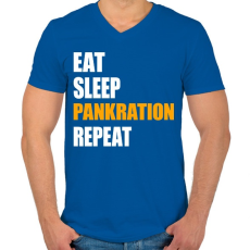 PRINTFASHION ESPR - Férfi V-nyakú póló - Királykék