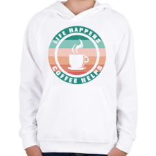 PRINTFASHION Espresso - Gyerek kapucnis pulóver - Fehér gyerek pulóver, kardigán