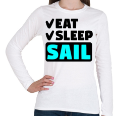 PRINTFASHION ESS - Női hosszú ujjú póló - Fehér