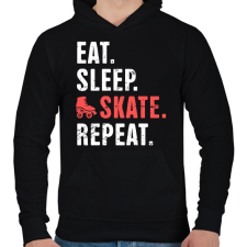 PRINTFASHION ESSR - Férfi kapucnis pulóver - Fekete férfi pulóver, kardigán