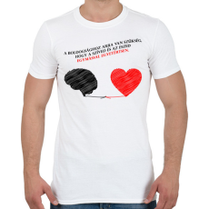 PRINTFASHION Ész és szív - Férfi póló - Fehér