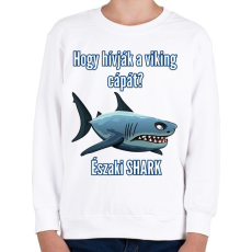 PRINTFASHION északi shark - Gyerek pulóver - Fehér