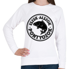 PRINTFASHION EszekAlszokPontyozok-01 - Női pulóver - Fehér női pulóver, kardigán