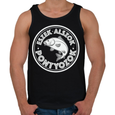 PRINTFASHION EszekAlszokPontyozokFeher-03 - Férfi atléta - Fekete atléta, trikó