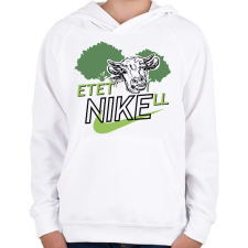 PRINTFASHION EtetNIKEll - Gyerek kapucnis pulóver - Fehér gyerek pulóver, kardigán