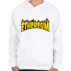 PRINTFASHION ETHEREUM - Gyerek kapucnis pulóver - Fehér