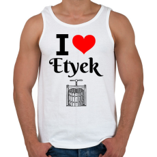 PRINTFASHION Etyeki piknik - Férfi atléta - Fehér