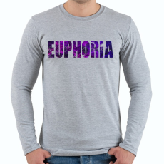 PRINTFASHION Euphoria - Férfi hosszú ujjú póló - Sport szürke