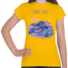 PRINTFASHION Európai utazás - Női póló - Sárga