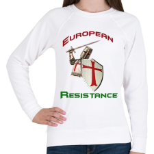 PRINTFASHION European Resistance - Női pulóver - Fehér női pulóver, kardigán