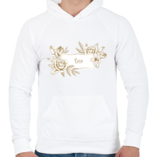 PRINTFASHION Éva - Férfi kapucnis pulóver - Fehér