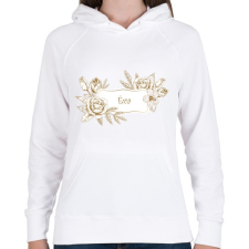 PRINTFASHION Éva - Női kapucnis pulóver - Fehér női pulóver, kardigán