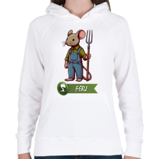 PRINTFASHION Everdell férj - Női kapucnis pulóver - Fehér női pulóver, kardigán