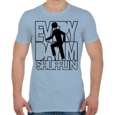 PRINTFASHION everyday-im-shufflin-black - Férfi póló - Világoskék