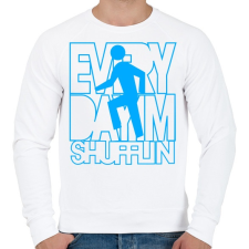 PRINTFASHION everyday-im-shufflin-cyan - Férfi pulóver - Fehér férfi pulóver, kardigán