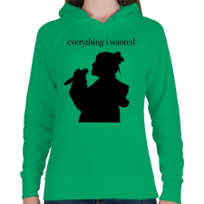 PRINTFASHION Everything i wanted - Női kapucnis pulóver - Zöld női pulóver, kardigán