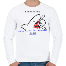 PRINTFASHION Everything is OK - Férfi pulóver - Fehér