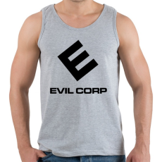 PRINTFASHION Evil Corp Black - Férfi atléta - Sport szürke