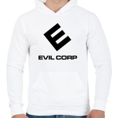 PRINTFASHION Evil Corp Black - Férfi kapucnis pulóver - Fehér