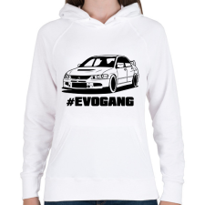 PRINTFASHION EvoGang - Női kapucnis pulóver - Fehér női pulóver, kardigán