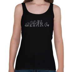 PRINTFASHION Evolúció - gombász (sötét) - Női atléta - Fekete