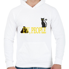 PRINTFASHION Ew people - Férfi kapucnis pulóver - Fehér férfi pulóver, kardigán