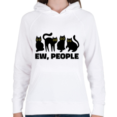 PRINTFASHION Ew People - Női kapucnis pulóver - Fehér