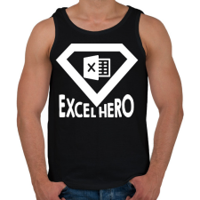 PRINTFASHION Excel hero - Férfi atléta - Fekete atléta, trikó