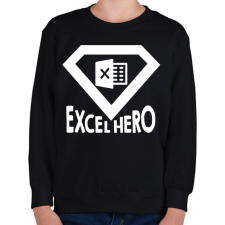 PRINTFASHION Excel hero - Gyerek pulóver - Fekete gyerek pulóver, kardigán