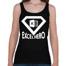 PRINTFASHION Excel hero - Női atléta - Fekete női trikó