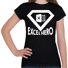 PRINTFASHION Excel hero - Női póló - Fekete női póló