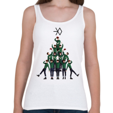 PRINTFASHION EXO Christmas - Női atléta - Fehér női trikó