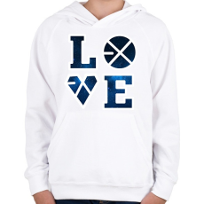 PRINTFASHION Exo Love - Gyerek kapucnis pulóver - Fehér