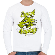 PRINTFASHION Expert Vaping - Férfi pulóver - Fehér férfi pulóver, kardigán