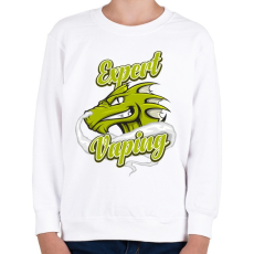 PRINTFASHION Expert Vaping - Gyerek pulóver - Fehér