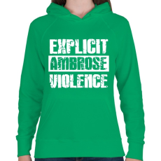 PRINTFASHION Explicit violence - Női kapucnis pulóver - Zöld