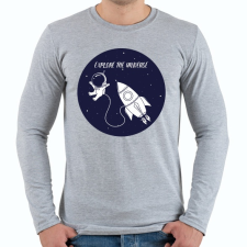 PRINTFASHION Explore the universe! - Férfi hosszú ujjú póló - Sport szürke férfi póló