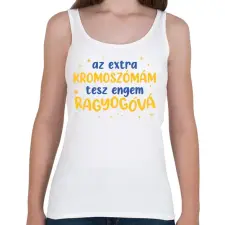 PRINTFASHION Extra kromoszóma - Női atléta - Fehér női trikó