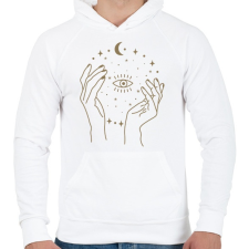 PRINTFASHION Eye of the space - Férfi kapucnis pulóver - Fehér női pulóver, kardigán