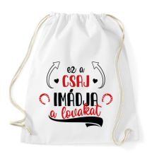 PRINTFASHION Ez a csaj imádja a lovakat - Sportzsák, Tornazsák - Fehér tornazsák