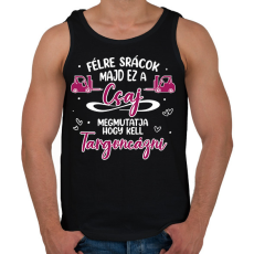 PRINTFASHION Ez a csaj megmutatja - Targonca - Férfi atléta - Fekete