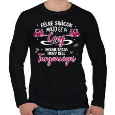 PRINTFASHION Ez a csaj megmutatja - Targonca - Férfi hosszú ujjú póló - Fekete férfi póló