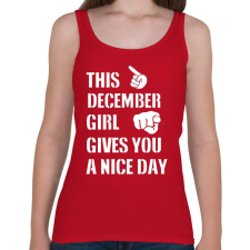 PRINTFASHION Ez a decemberi csaj szép napot kíván neked - Női atléta - Cseresznyepiros női trikó