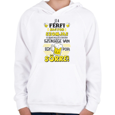 PRINTFASHION Ez a férfi nagyon szomjas - Gyerek kapucnis pulóver - Fehér gyerek pulóver, kardigán