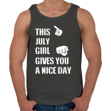 PRINTFASHION Ez a júliusi csaj szép napot kíván neked - Férfi atléta - Sötétszürke