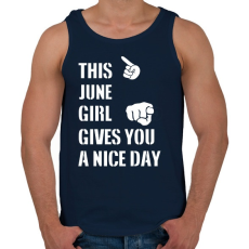 PRINTFASHION Ez a júniusi csaj szép napot kíván neked - Férfi atléta - Sötétkék